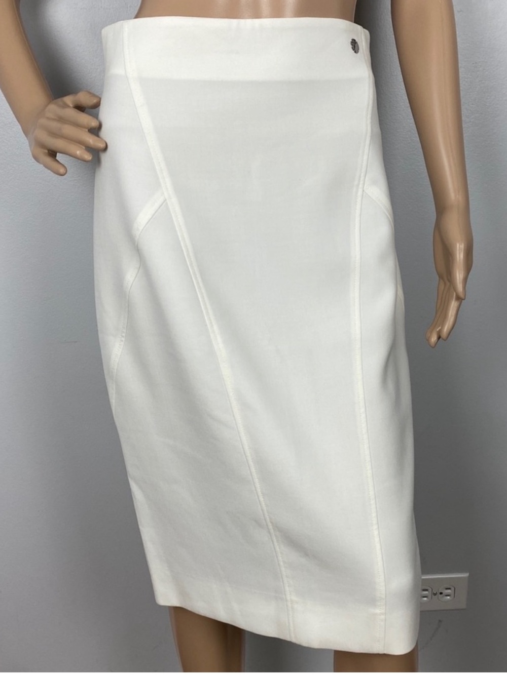 VERSACE COLLECTION WHITE PENCIL SKIRT - Picture 2 of 10